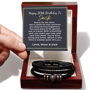 Cadeau du 30e anniversaire pour lui, cadeau du 30e anniversaire de son fils, bracelet du 30e anniversaire, cadeau du 30e anniversaire pour son fils, Godso, 30e anniversaire du fils