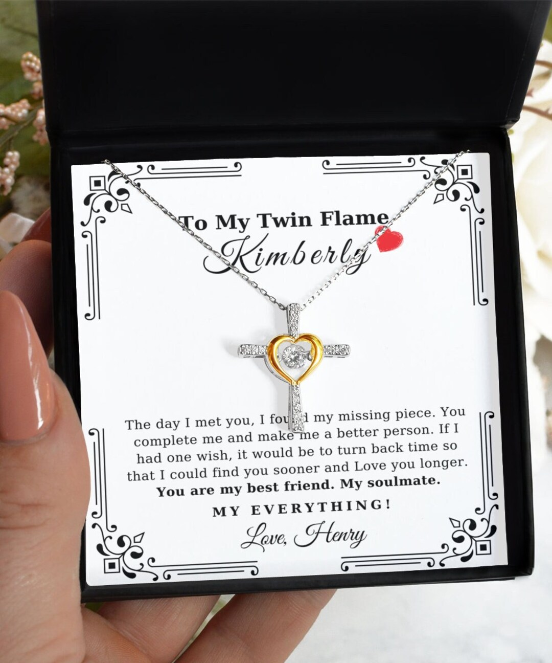 Valentines Gifts, to My Twin Flame Gift, Twin Flame Necklace, My