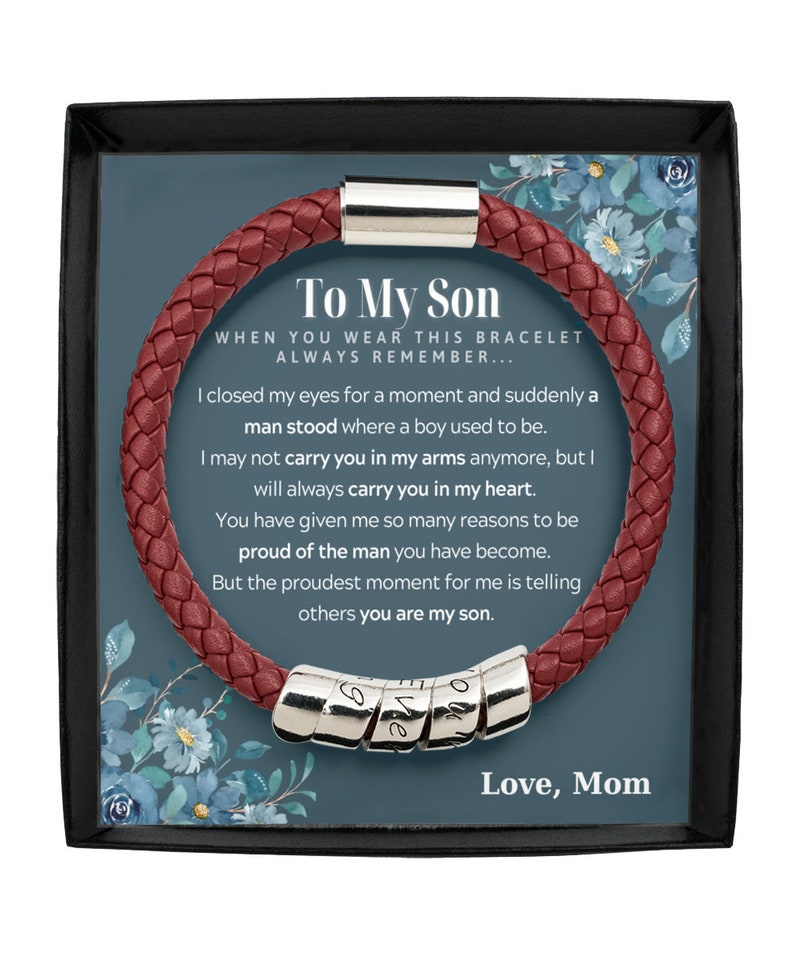 Mom Engraved Bracelet For Son Bracelets For Mom From Son Ideas