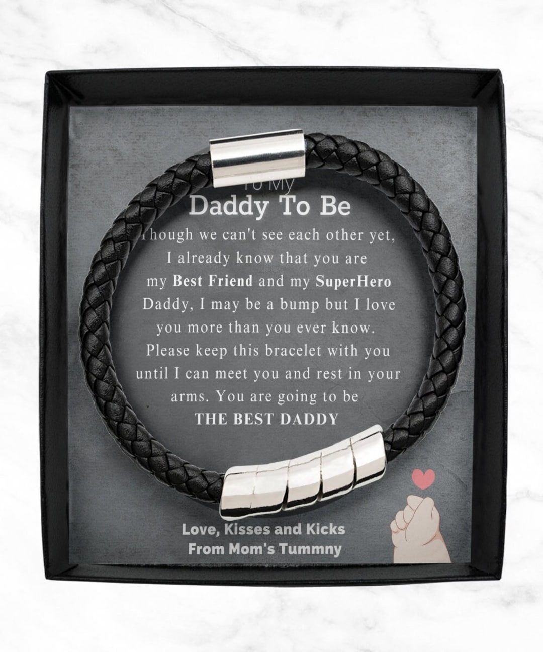 Daddy to Be Gift From Bump, Bracelet for Daddy to Be, Future Dad Gift ...