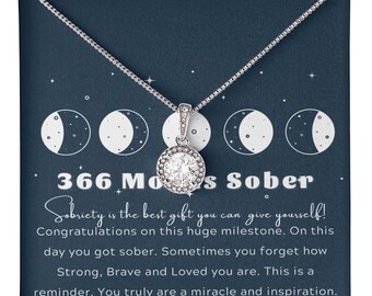 Sobriety gifts, One Year Sober, Sober Gift for her, Recovery Necklace, self care gifts, Sober Gift as a daily reminder for daughter, mother