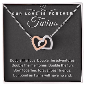 Sister Wedding Gift, Sister Gifts for Twin, Sister Birthday Gift for Sister, Twin Sister necklace Gift, Birthday Gift for Twin Sister