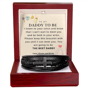Bracelet for Dad To Be, Daddy To Be Gift from Bump, Expecting Dad Gift, Gifts for Daddy To Be, Dad Birthday Gift, First Father's Day