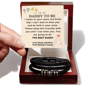 Daddy To Be Gift from Bump, Bracelet for Daddy To Be, Future Dad Gift, Fathers Gifts for Daddy To Be, New Dad Gift