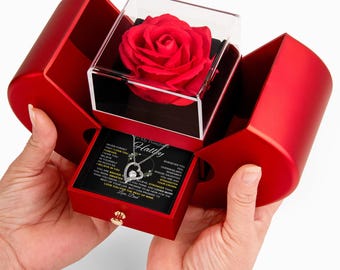 To my daughter necklace, daughter necklace from dad, Daughter Birthday Gift, daughter gifts from dad, Rose Gift box from father to daughter
