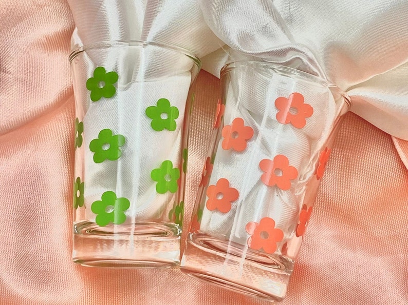 Custom Daisy FLOWER Shot Glass Vinyl Shot Glass Etsy