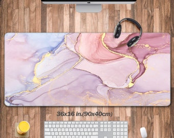 Tappetino Mouse XXL,Tappetino Mouse Gaming 800x400x2mm Grande Mouse Pad,Base in Gomma Antiscivolo,Morbido,Confortevole e Resistente per Ufficio e Gioco - Gatto Carino