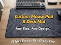 Custom Desk Mat Any Size - Personalized Gaming Mouse Pad- 3/4mm Thickness - Photo Logo Anime Large Keyboard Mat - Gifts product logo