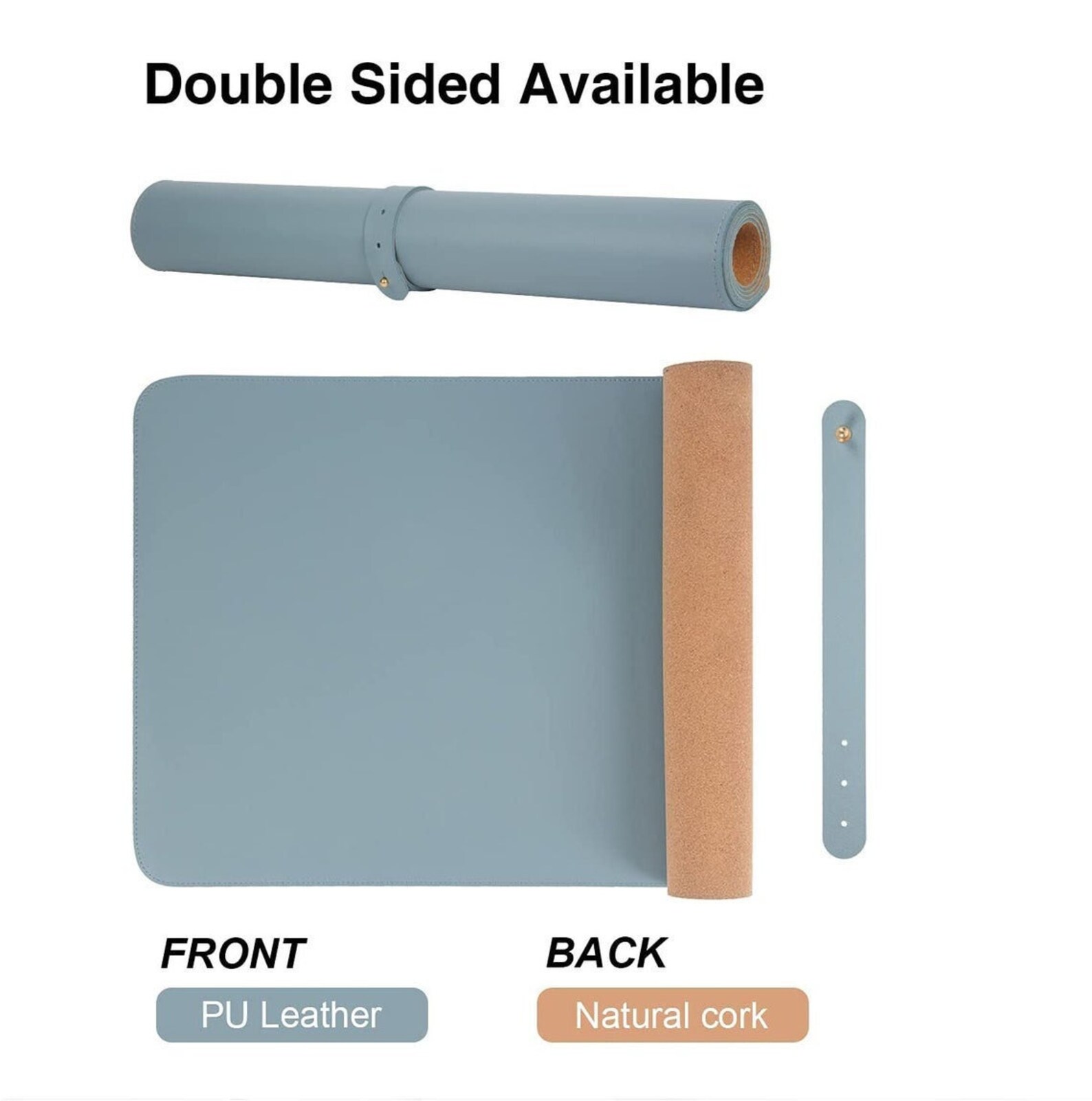 Cork Desk Mat - Dual-Sided Desk Pad For Office And