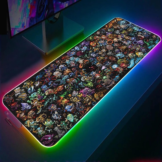 Dota 2 Royal Rumble Gaming Mouse Pad Extended, Gaming Roles Desk Pad Large, LED Light Gaming Desk Mat Large,  Gamer Mat, Gift For Gamer