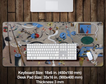 Tappetino Per Mouse Gigante 80x30 Cm - Armanza Direct, Stampa Astratta Moderna, Base Antiscivolo, Morbido E Cucito, Per Ufficio E Gaming - 4