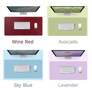 Spersonalizowana podkładka na biurko z wegańskiej skóry, mata na biurko, śliczna podkładka pod mysz, mata na klawiaturę komputera stacjonarnego, spersonalizowany prezent, w promocji zdjęcie 5