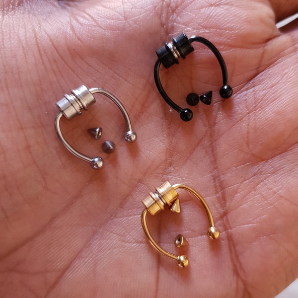 Fake Piercing Jewellery- Fake Septum Ring/ Fake Nose Ring/ Nose Ring (Multiple Colour's Available)