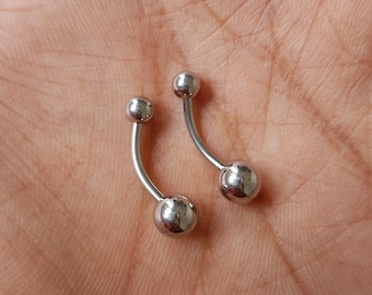 Belly Button Piercing, Navel Barbell, Belly Rings, Barbell with Ball,16G, Surgical Stainless Steel Body Piercing.