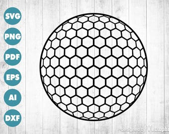 Pelota de golf SVG, clipart de golf, archivo de corte de pelota de golf, silueta de Cricut, SVG deportivo, PNG DXF EPS imprimible, descarga digital instantánea