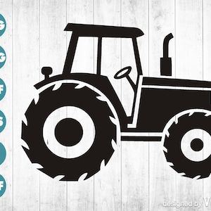 Tractor SVG, Farming SVG, Tractor Cutting File for Cricut & Silhouette, Agricultural Design, Farm Tractor Clipart, Instant Digital Download