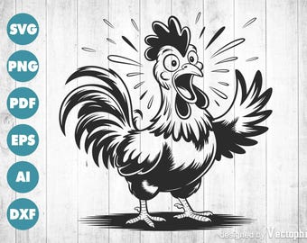 Cartoon Birds SVG, Frazzled Bird Clipart, Cute Bird Silhouette, Cricut Cut File, Colorful Bird Png Dxf EPS Pdf, Instant Digital Download