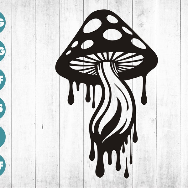 Dripping Mushroom Svg, Fungi Drop Svg, Dripping Png, vector, design, cricut, sublimation, clipart, silhouette, dxf, image, decals, cut file.