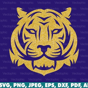Tiger Face Svg, clipart testa di tigre, silhouette, vettore, file tagliato, png, sublimazione, cricut, icona, download immediato
