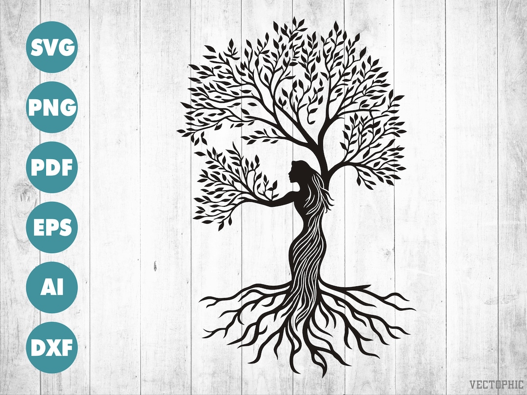 Tree of Life Svg, Family Tree Svg, Women Tree Png, Mother Nature, Plant ...
