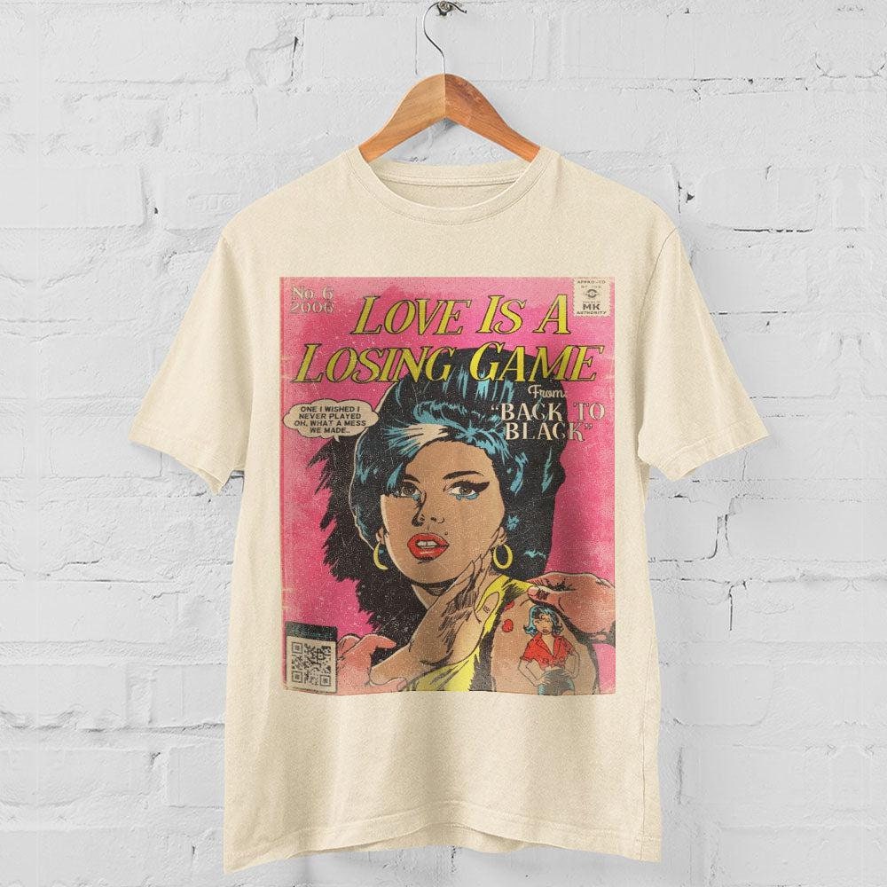 Amy Winehouse Love Is A Losing Game Shirt Vintage 90s Retro T-Shirt