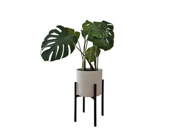 Modern Black Metal Plant Stand - Elegant Indoor Flower Pot Holder for Stylish Home Decor and Plant Display, diameter 20-30cm