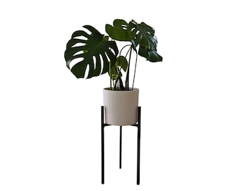 Support pour plantes, support pour plantes, noir, métal, loft, parterre de fleurs, support pour plantes, pot, intérieur, diamètre 20-30 cm, hauteur 51/61/71 cm