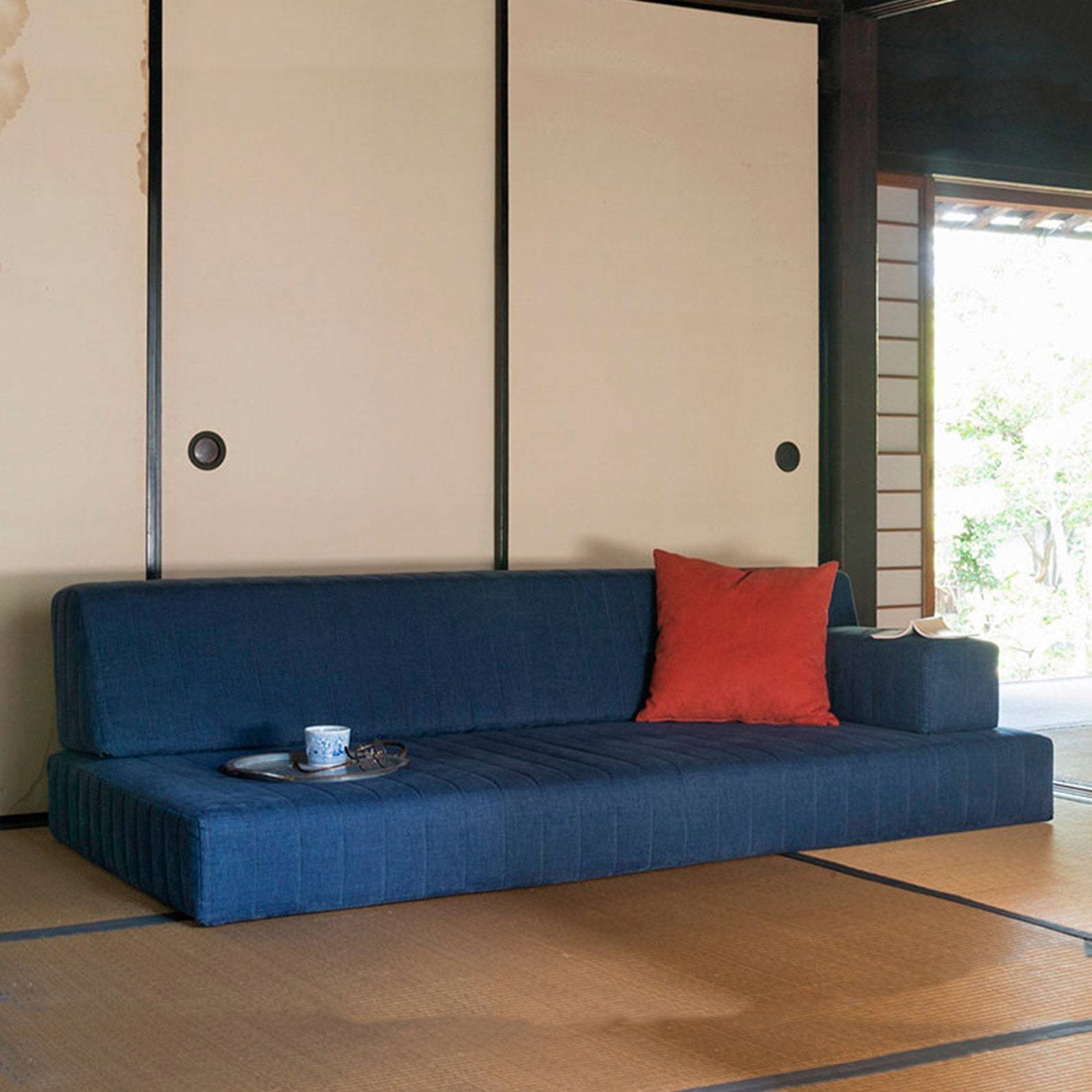 Japanese Floor Sofa Bed / Washable Covers / Single Bed / Handmade With