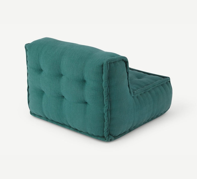 Floor Cushion Sofa Seat With Attached Backrest / Japanese Inspired