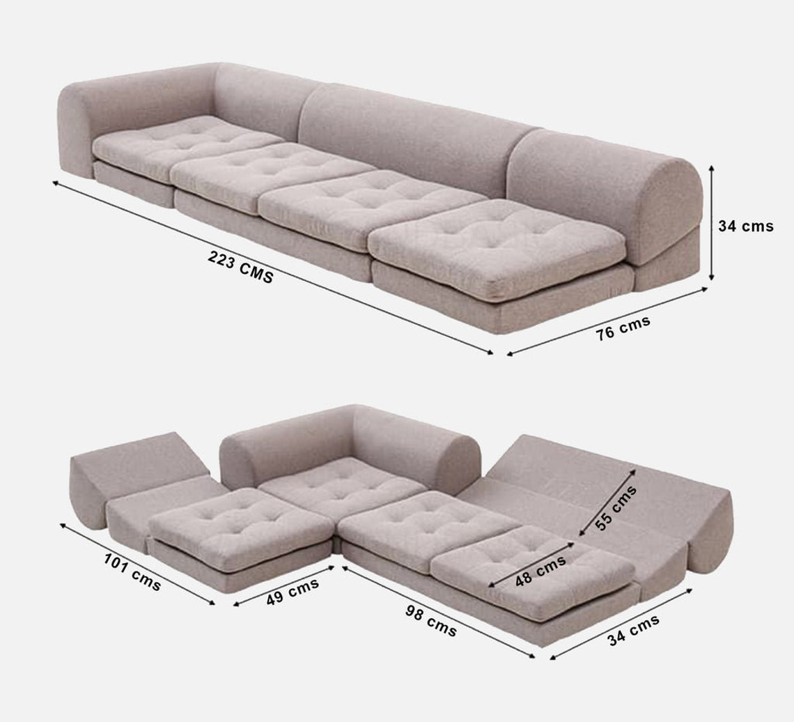 Sectional Floor Sofa / Daybed / Modular and Flexible / - Etsy
