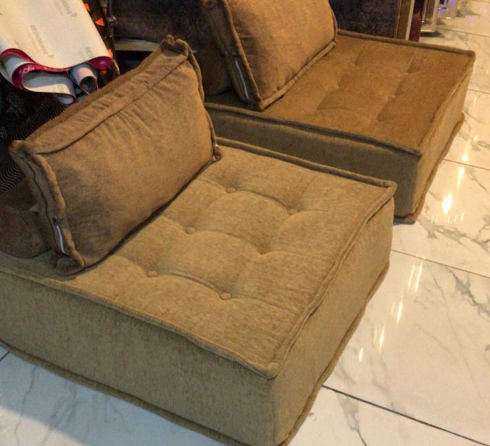 Floor Cushion Sofa Seat With Backrest / Japanese Inspired Etsy