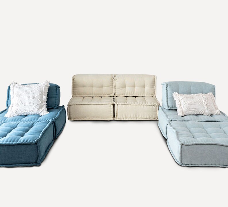 Floor Cushion Sofa Seat With Backrest / Japanese Inspired Style / Meditation Yoga Sofas