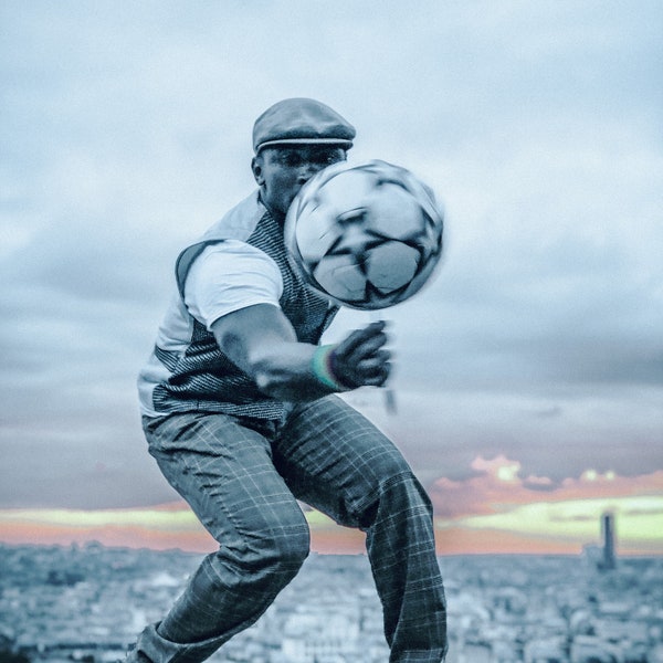 Digital Photography Print Street Artist Soccer Paris