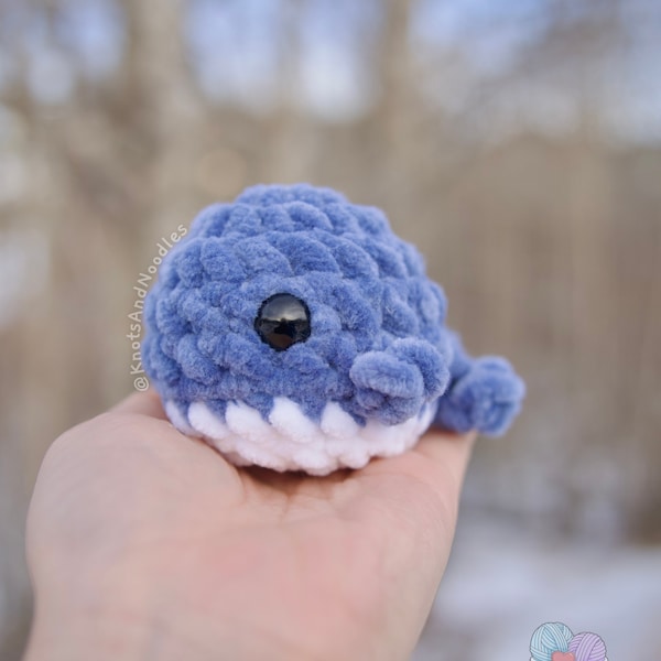 Crochet Baby Whale | Finished, ready-to-ship product!