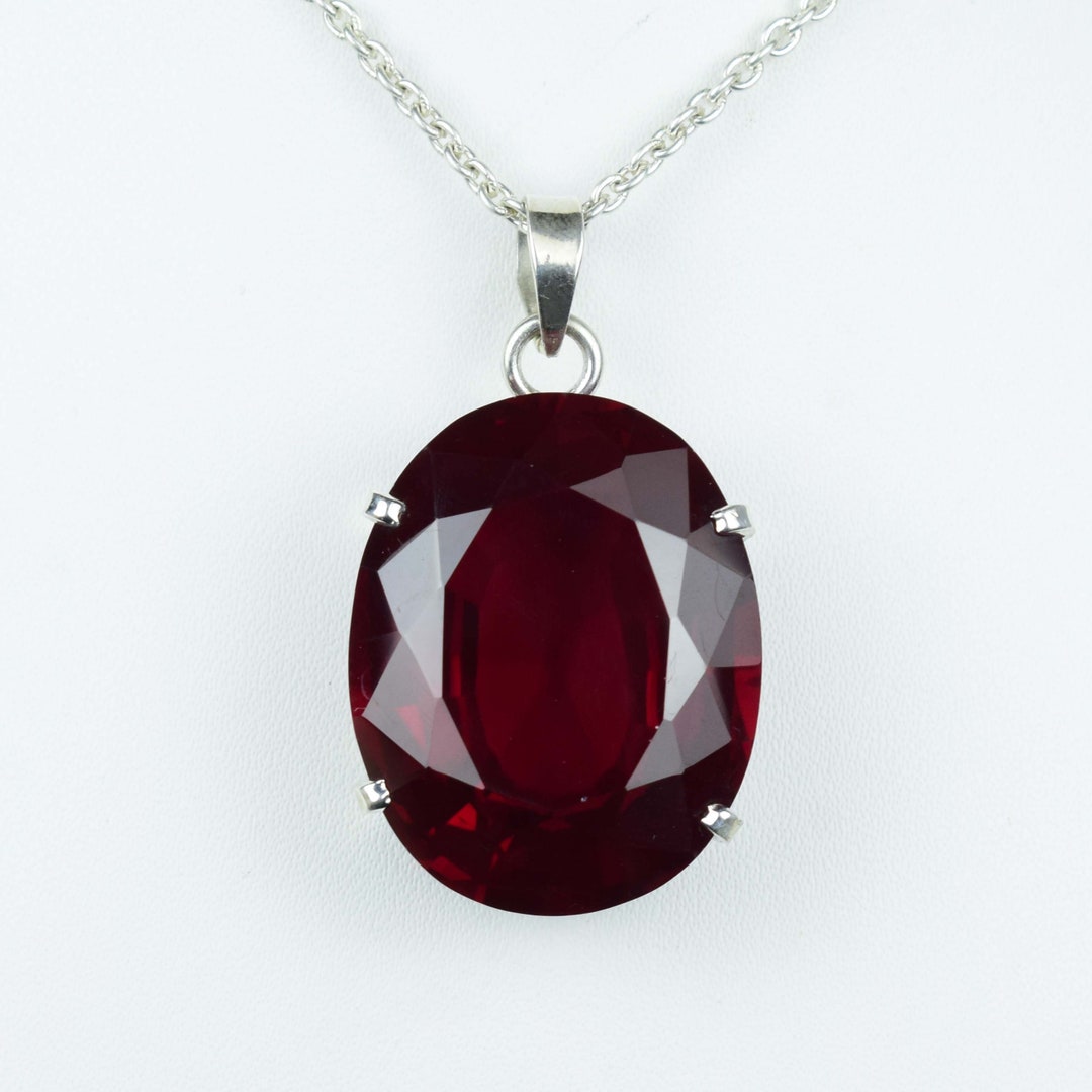 Ruby crystal pendant Clearance