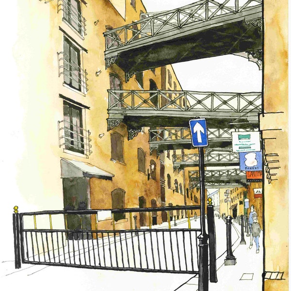 Shad Thames, London Art Print