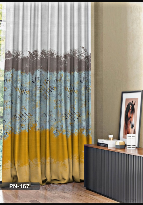 Customize Curtains Panel Patterned Fabric Luxury Bedroom Living Room Gray  Modern Extra Long Custom Size Drape Width 24 Inches 