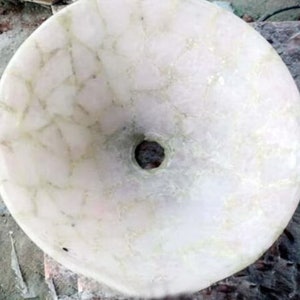 White Quartz Wash Basin / Agate Counter Top Sink / Wash Basin Kitchen & bathroom Sink Home Decor
