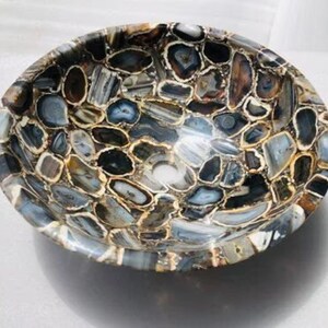 Agate Wash Basin / Agate Counter Top Sink / Wash Basin Kitchen & Bathroom Sink Home Decor.