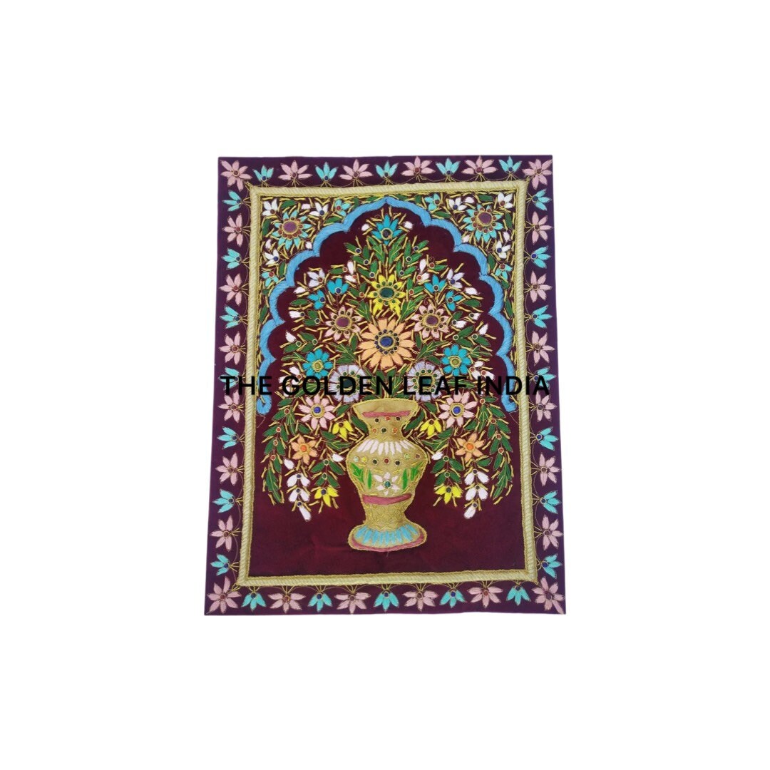 Zardozi Embroidery. Wall Hanging.wall Hanging Carpet, Trim Work