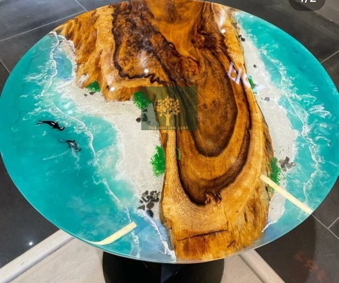 Round Epoxy Coffee Table River Table Epoxy epoxy Table Custom River