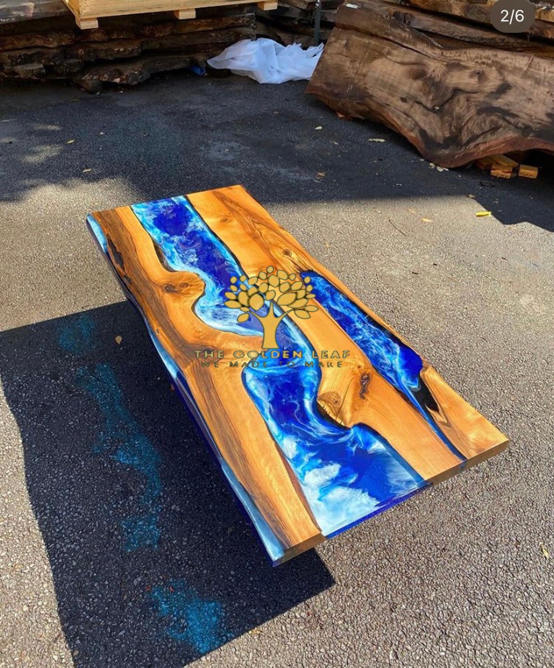 Epoxy Wooden Table Top Center Dining Table Epoxy Resin River Etsy