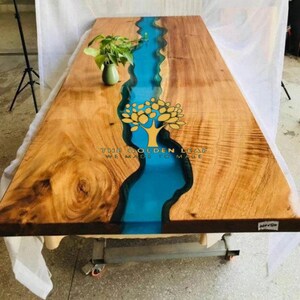 Tavolo epossidico, tavolo da pranzo epossidico, tavolo Live Edge, tavolo in resina, tavolo da fiume, console da bar, tavolo da divano, tavolino epossidico, mobili moderni