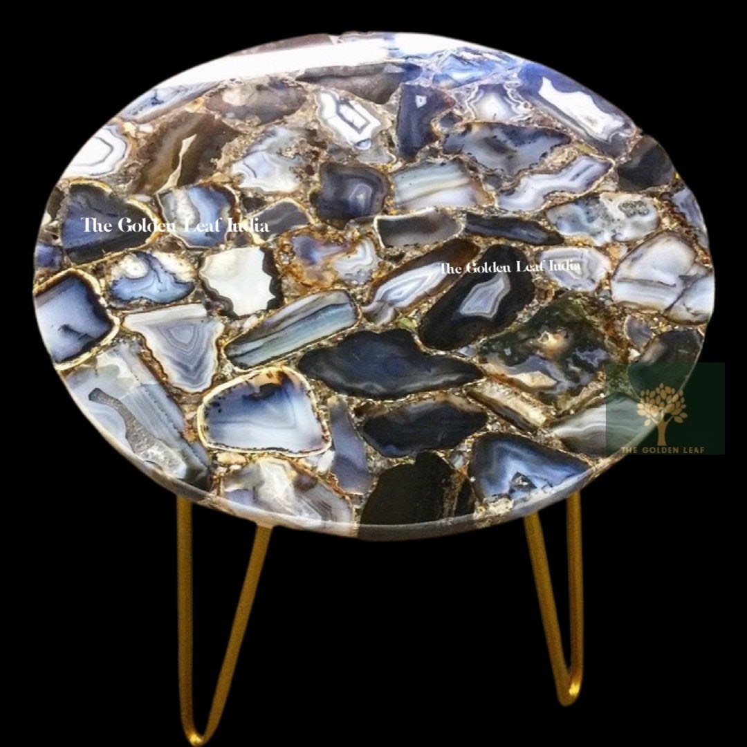 Agate Table Custom Natural Agate Round Table Top, Agate Corner Table, Coffee Table ...