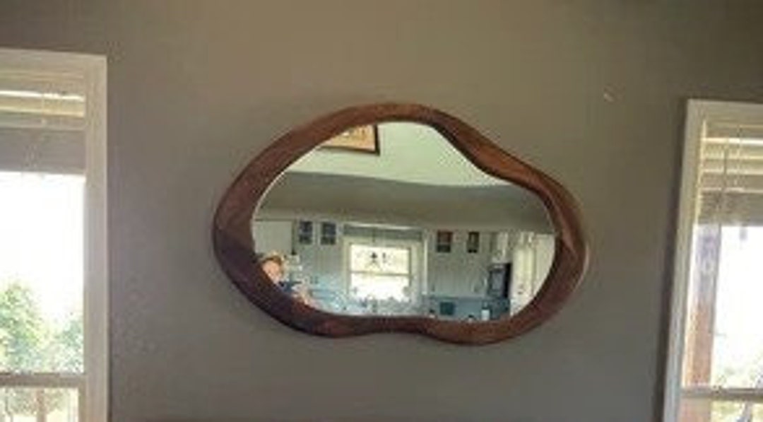 Natural Wooden Mirror Live Edge Decorative Mirrors, Wall Mirror Decor