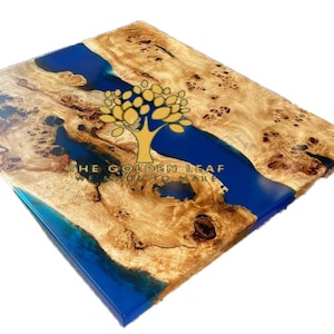 Tavolo in resina epossidica Tavolo personalizzato Design oceanico Arte del legno Tavolo rustico Tavolo in resina epossidica Arte Tavolo da pranzo in resina Tavolo da cucina in resina
