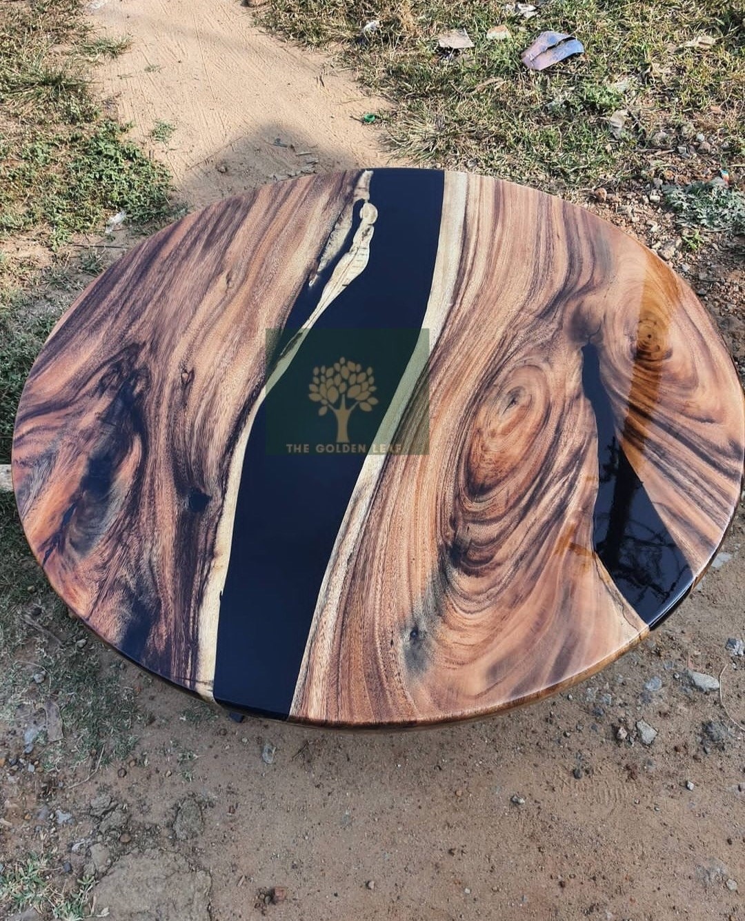 Natural Wood Black Epoxy Coffee Table River Table Epoxy epoxy Table