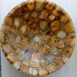 White Agate Wash Basin / Agate Counter Top Sink / Wash Basin Kitchen & Bathroom Sink Home Decor.