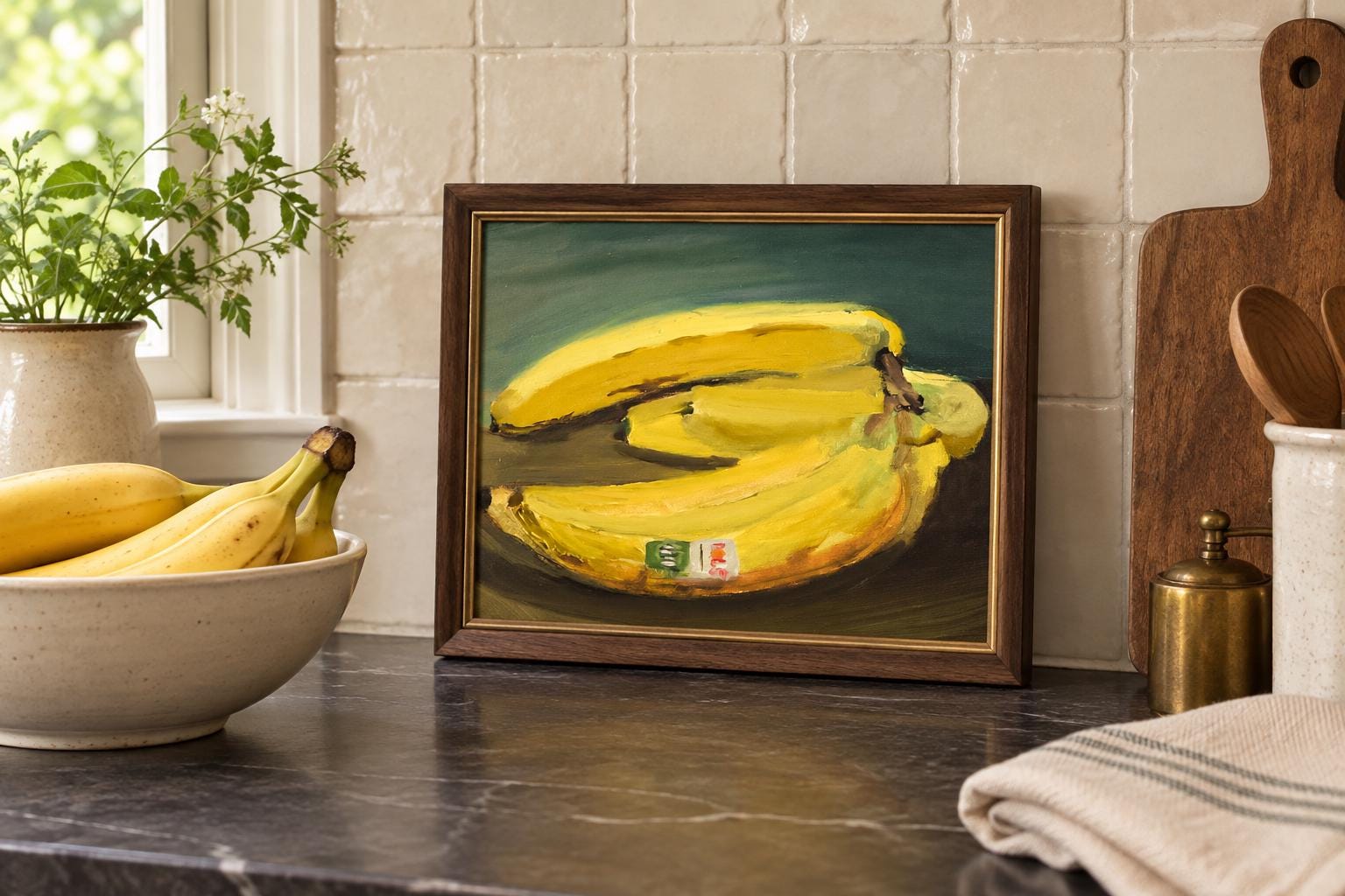 Banana Oil Painting - Etsy