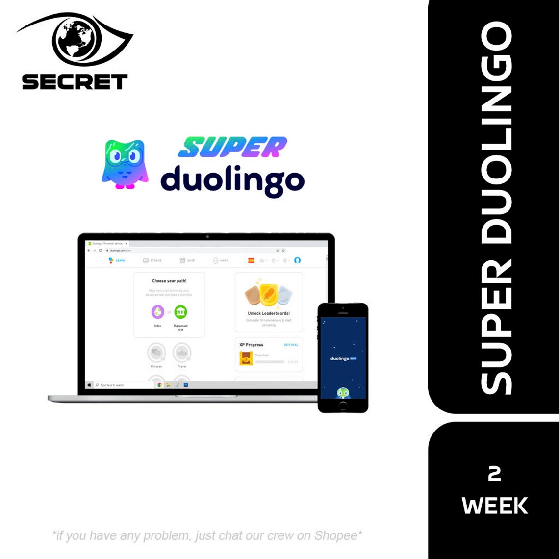 Super Duolingo Personal Account Super Duolingo Premium Etsy